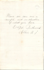 Handwritten Letter Elijah Southwood Albion RI Rhode Island 1884 Paper Ephemera picture