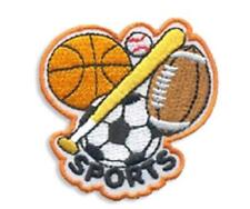 Girl Boys Cub SPORTS Fun Patches Crests Badge SCOUT GUIDE soccer Football balls picture