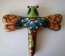 Talavera Dragonfly Mexican Pottery Folk Art Home Decor Hand Painted 5.25
