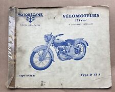 Motobecane Motoconfort Velomoteurs 125 cm3 Type D45 BS Spare Part Catalog French picture