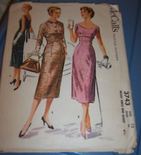 Vintage/1963-68 High-waisted Dress+Short Jacket Pattern McCall's 3743 Woman's 12 picture