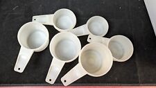Vintage Tupperware Measuring Cups Complete Set Of 6 Sheer/White picture