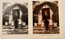 2 Vintage Press Photos, President and Mrs. Kennedy & Children, Easter, 1963 picture
