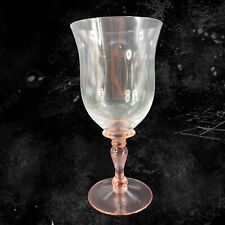 Marquis By Waterford Crystal Drinking Glass Goblet Pink Stem Clear Top Single picture