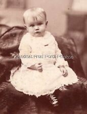 Cabinet Card Photo Sweetest Baby Girl w Fancy Shoes by Taber San Francisco CA picture