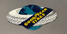 VINTAGE RARE GOODYEAR DOUBLE SIDED 32” PORCELAIN SIGN CAR GAS OIL TRUCK picture