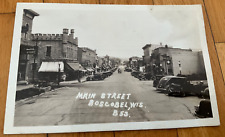 RPPC BOSCOBEL WISCONSIN VIEW - “MAIN STREET”/REAL PHOTO POSTCARD/ EKC Stamp Area picture