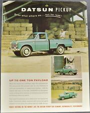 1964 Datsun Pickup Truck Sales Brochure Sheet L320 Excellent Original 64 picture