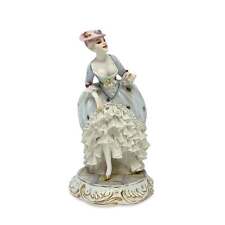 Luigi Fabris Italy Inquiring Lady Porcelain Figurine picture