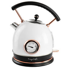 MegaChef 1.8 Liter Half Circle Electric Tea Kettle with Thermostat in White picture