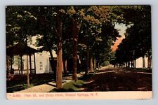 Sharon Springs NY-New York, Main St, Union Hotel, Vintage c1909 Postcard picture