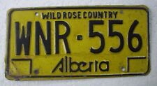 Alberta Canada Wildrose Country Yellow & Black License Plate picture
