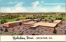 c1960s DECATUR, Illinois Postcard HOLIDAY INN MOTEL / Artist's View / Unused picture