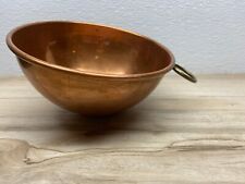 Vtg Copper Mixing Bowl With Brass Hook 8.5