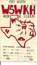 QSL 1956 Fort Worth Texas     radio card picture
