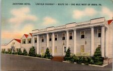 Irwin PA Jacktown Hotel Lincoln Highway Route 30 Linen postcard NQ4 picture