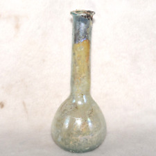 Large Intact Ancient Roman Glass Bottle with Strong Patina in Perfect Condition picture