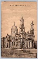 St. Jean Baptiste's church  New York divided back Postcard picture