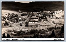 RPPC Postcard Historic Virginia City Montana Aerial View c1950s Unposted picture