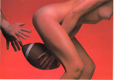 QUARTERBACK (Naked lady sports) 1980 Jann Cobb American Postcard Company N.Y.C. picture