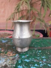 1900s Vintage Old German Silver Hand Forged Religious Holy Water Pot With Spout  picture