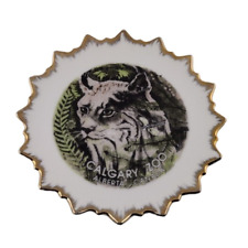 Capland Alberta Calgary Zoo Canada Lynx Collectors Plate Gold Trim Japan 7