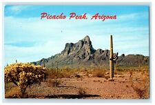 c1960's Picacho Peak From Desert Highway Arizona AZ Vintage Postcard picture