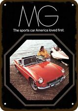 1974 MG / MGB Convertible Sports Car Vintage-Look DECORATIVE REPLICA METAL SIGN picture