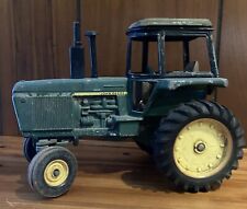 Vintage John Deere Tractor With Cab Metal Die-Cast Toy picture