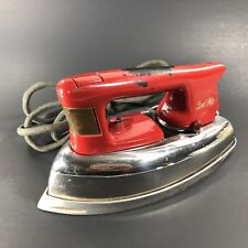 VTG 1950'S RED Enamel STEAM O MATIC Iron Model DL512 DECOR ONLY AS IS picture