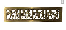 Large Story Brass DHOKRA WALL ART | Decorative Tribal Dokra Figure 14”x3-3/4” picture