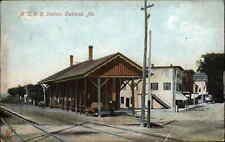 Oakland Maine ME Train Station Depot 1900s-10s Postcard picture