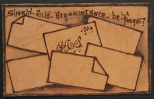 Antique 1906 Leather Postcard Should Auld Acquaintance Be Forgot Unposted picture