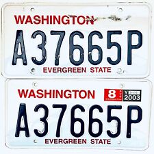 2003 United States Washington Evergreen State Passenger License Plate A37665P picture
