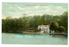 Bayside Queens LI NY - BUHRMAN'S HOMESTEAD ALONG SHORE - Postcard picture