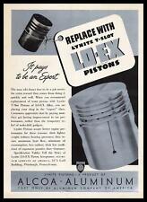 1937 ALCOA Aluminum Pittsburgh PA Lynite T-Slot Lo-Ex Alloy Pistons Print Ad picture