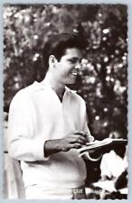 1950-60s RPPC CLIFF RICHARD POP SINGER HOLDING BOOK REAL PHOTO FRENCH POSTCARD picture