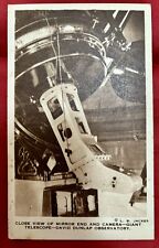 Close View Of Mirror End And Camera Telescope David Dunlap Observatory Postcard picture