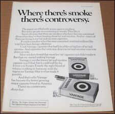 1975 Vantage Cigarettes Print Ad Vintage Advertisement Menthol 8.25x10.75