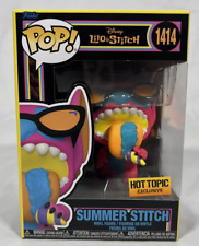 Funko Pop Disney Blacklight Summer Stitch 1414  Hot Topic Exclusive  picture
