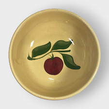 Watt Pottery Apple Deep Bowl | Large | # 73 | Three Leaf | 9.5