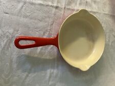 Vintage Griswold Cast Iron Skillet #3 Red And White Enamel picture