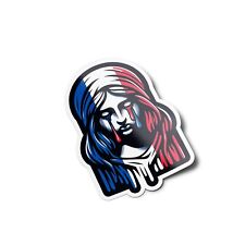 Pack x5 STICKERS Marianne graffiti street art symbol France crying picture