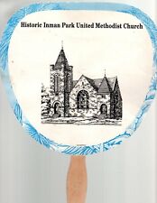 Historic Inman Park United Methodist Church Fan, Atlanta Collectible GA Georgia picture