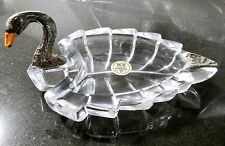 Beautiful Vintage - Royal 24% Rock (RCR)  Ashtray Leaf  W /Silver Duck Made... picture