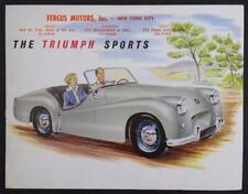 1953 Triumph Sports Car Brochure Fold-out printed for Fergus Motors New YorkC31J picture