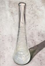 Vintage 20” Tall Hand Blown Spiraled Clear Glass Vase picture
