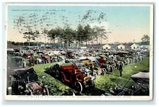 1912 Automobiles in Enclosure, Brockton Fair, Brockton Massachusetts MA Postcard picture