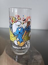 Vintage 1983 Harmony Smurf Glass picture
