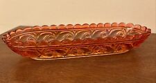 Antique Baccarat Rose Tiente Russo Vanity Dresser Tray picture